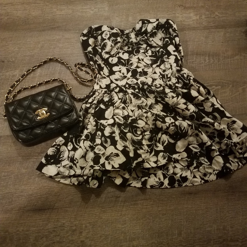 Floral Strapless Top
